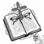 Spectacles, resting on an open book, tattoo f… – style Jaeger Mini – tattoo sketch (24.11.2025 09:16)