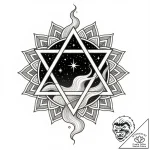 Molten sigil beneath starlight, ink illustrat… – style Flux Inscriptions – tattoo sketch (24.11.2025 09:34)