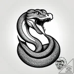 кобра, tattoo sketch design, black and grey t… – style Jagger Old – tattoo sketch (24.11.2025 09:43)