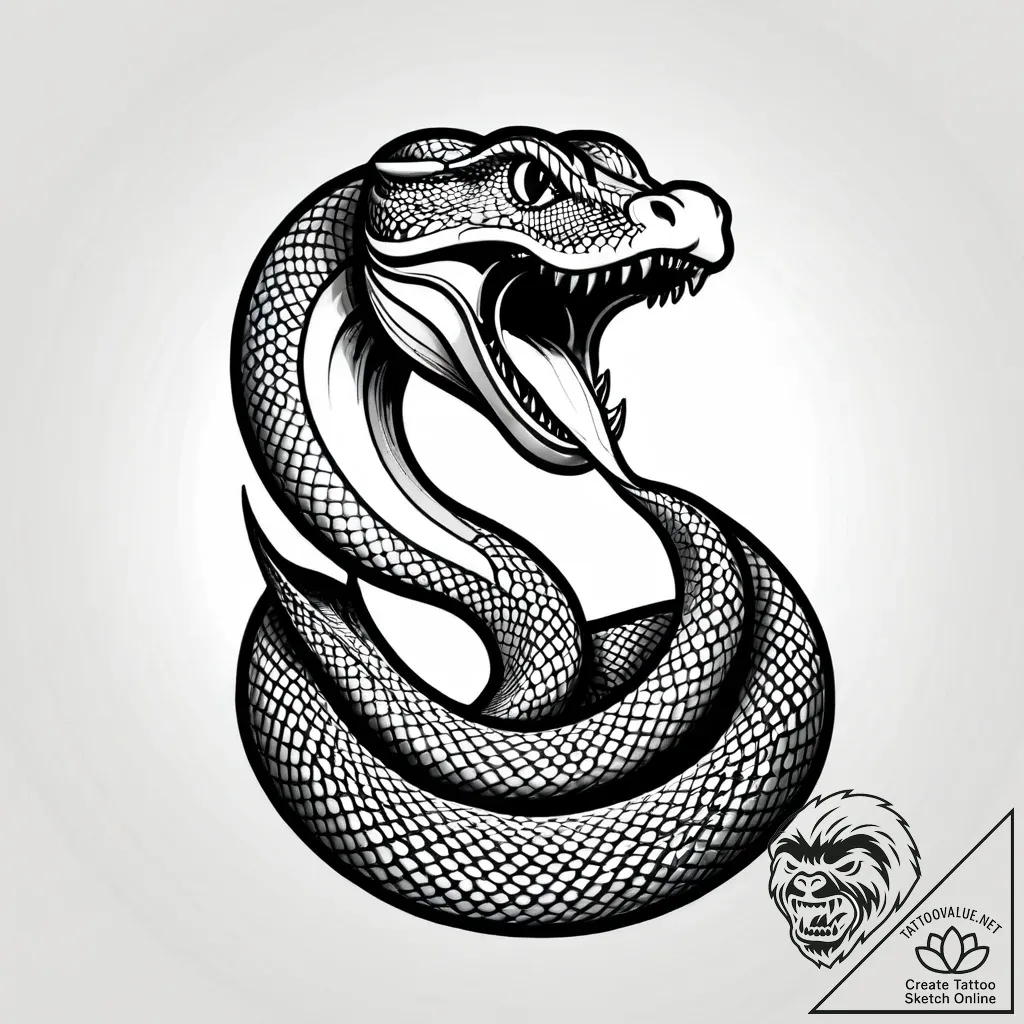 кобра, tattoo sketch design, black and grey t... - style Jagger Old - tattoo sketch (24.11.2025 09:43)