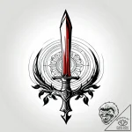 Ancient blade bound in roots, concept art for… – style Jagger Old – tattoo sketch (24.11.2025 10:07)