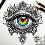 Antique key with demonic eye, tattoo flash sh… – style Jaeger Simple – tattoo sketch (24.11.2025 10:24)