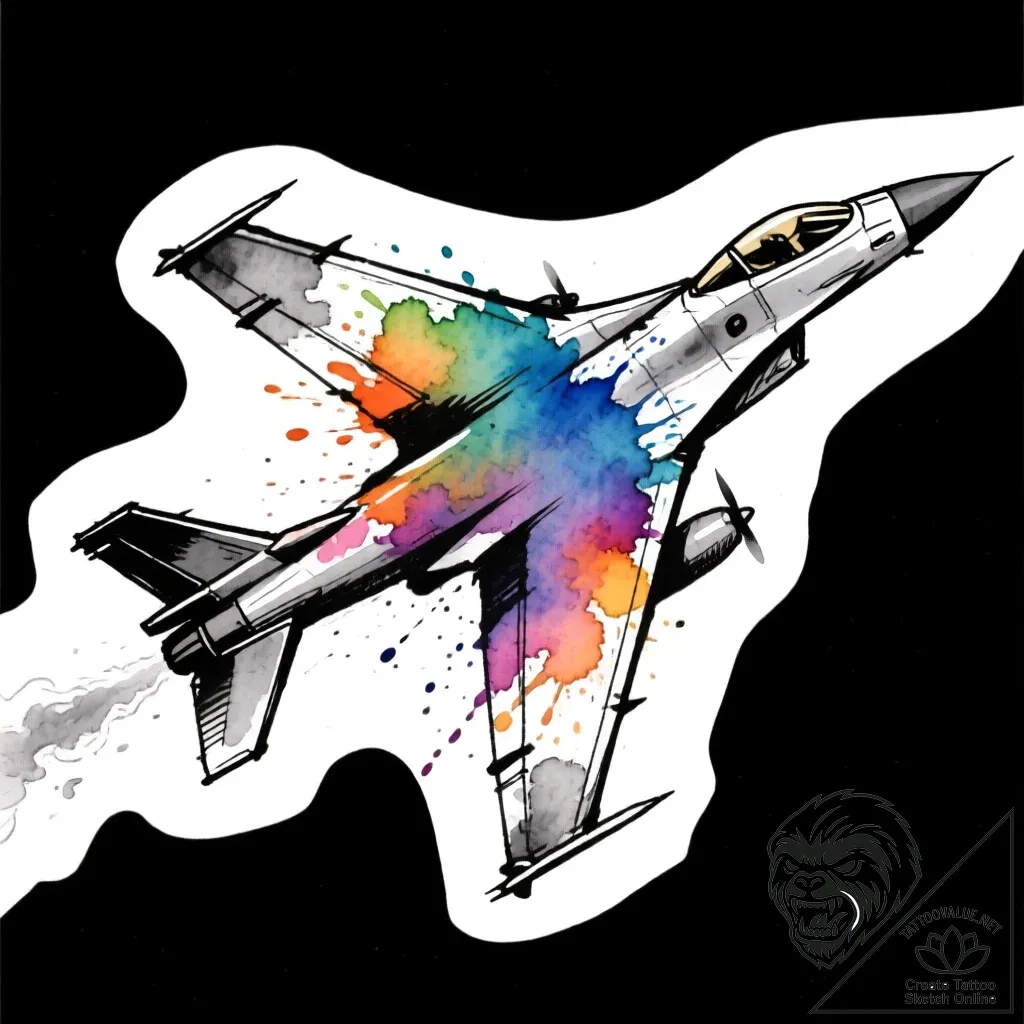 A close-up of the condensation trail left by... - style Flux Inscriptions - tattoo sketch (24.11.2025 10:34)