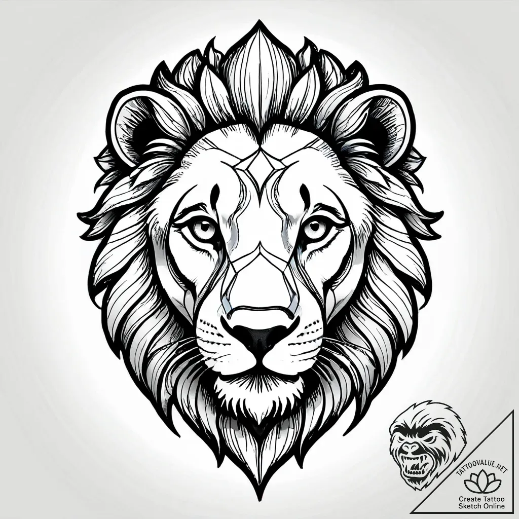 Tattoo sketch a leo lion's eye subtly integra... - style Jagger Old - tattoo sketch (24.11.2025 11:19)