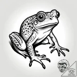 лягушка, artistic tattoo sketch, black and gr… – style Jagger Old – tattoo sketch (24.11.2025 11:31)