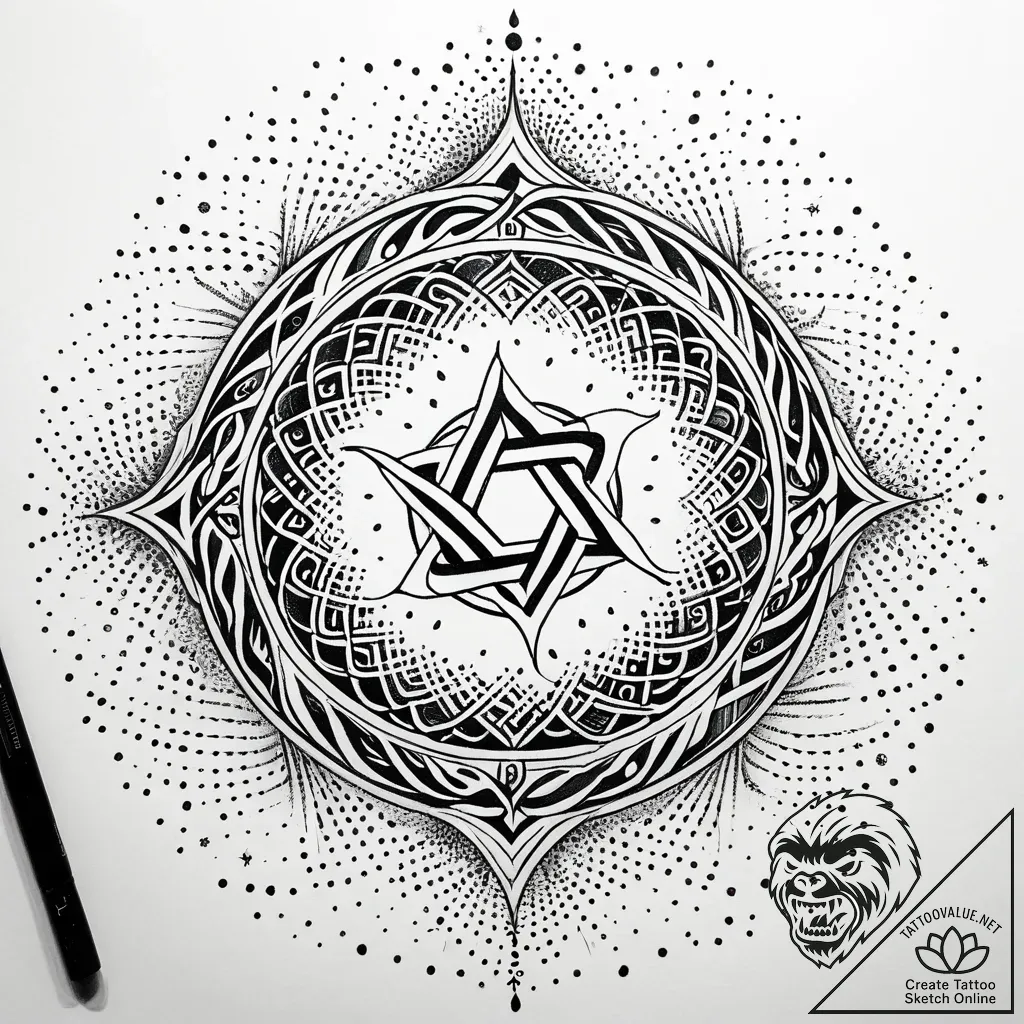 50. tattoo sketch: a rune subtly integrated i... - style Jaeger Simple - tattoo sketch (24.11.2025 11:48)