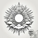 Tattoo sketch a sun breaking through dark clo… – style Jagger Old – tattoo sketch (24.11.2025 11:55)