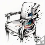 Tattoo design a gaming chair armrest with a s… – style Flux Inscriptions – tattoo sketch (24.11.2025 11:58)