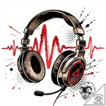 Tattoo sketch a “game sound” wave pattern ema… – style Flux Inscriptions – tattoo sketch (24.11.2025 12:10)