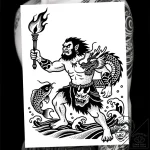 Tattoo sketch, guy crood holding fire, advent… – style Flux Inscriptions – tattoo sketch (24.11.2025 12:22)