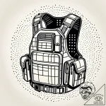 Tattoo sketch a generic tactical vest or plat… – style Jaeger Simple – tattoo sketch (24.11.2025 12:24)