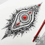 Ivory relic sealed in frost, artistic tattoo… – style Jaeger Simple – tattoo sketch (24.11.2025 12:48)