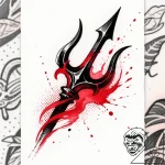 трезубец, tattoo sketch design, on a clean wh… – style Flux Inscriptions – tattoo sketch (24.11.2025 12:58)