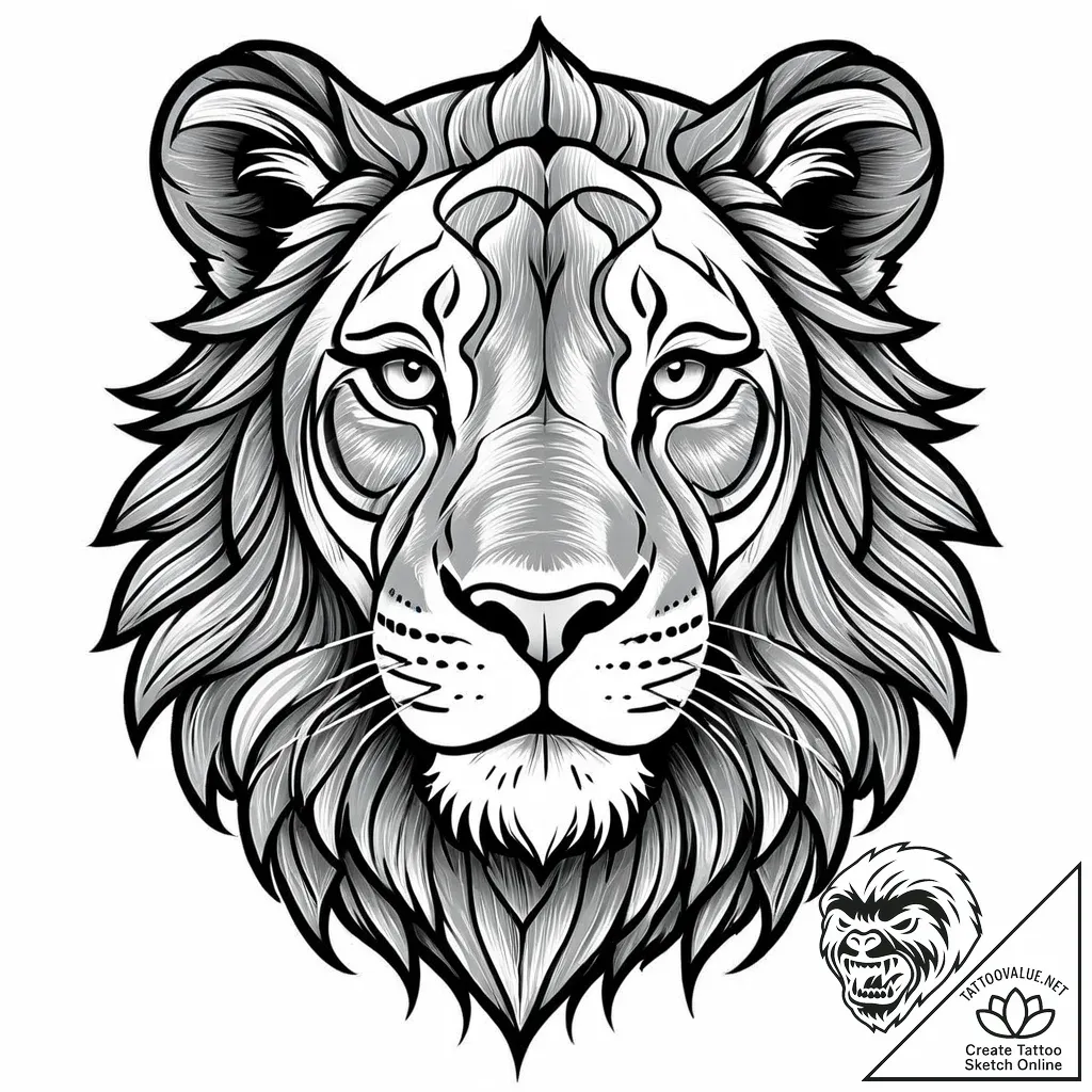 львица, artistic tattoo sketch, muted color p... - style Jaeger Mini - tattoo sketch (24.11.2025 13:04)