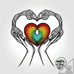 Tattoo design a heart made of two hands holdi… – style Jagger Old – tattoo sketch (24.11.2025 13:07)