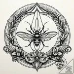 Mobius strip with ants marching endlessly, ta… – style Jaeger Simple – tattoo sketch (24.11.2025 13:12)