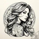 Tattoo sketch a geometric shape whose lines a… – style Jaeger Simple – tattoo sketch (24.11.2025 13:25)