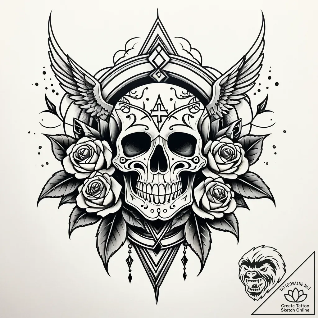 Tattoo sketch a sandstorm forming a powerful... - style Jaeger Simple - tattoo sketch (24.11.2025 13:37)