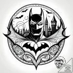 Tat tattoo sketch, batman lego silhouette wit… – style Jagger Old – tattoo sketch (24.11.2025 13:55)
