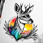 Tattoo sketch, bambi and mother silhouette at… – style Jaeger Simple – tattoo sketch (24.11.2025 14:00)