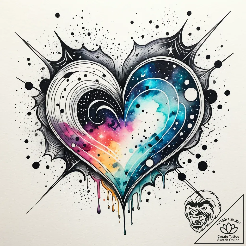 Tattoo design a subtle cosmic dust pattern fo... - style Jaeger Simple - tattoo sketch (24.11.2025 14:12)