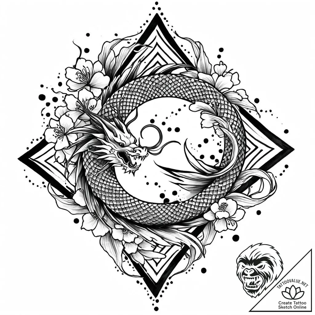 Tattoo sketch: abstract watercolor splashes o... - style Jaeger Mini - tattoo sketch (24.11.2025 14:40)