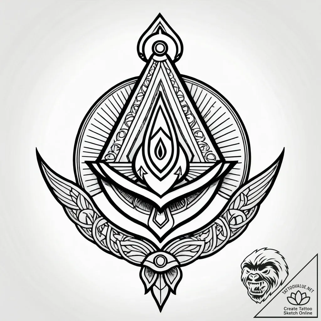 A modern, high-tech command center with multi... - style Jagger Old - tattoo sketch (24.11.2025 14:55)