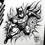 Tat tattoo sketch, comic book fan with superh… – style Jaeger Simple – tattoo sketch (24.11.2025 15:01)