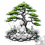 Tattoo sketch, master shifu meditating under… – style Jaeger Mini – tattoo sketch (24.11.2025 15:03)