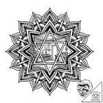 Tattoo design a futuristic laboratory with gl… – style Flux Inscriptions – tattoo sketch (24.11.2025 15:10)