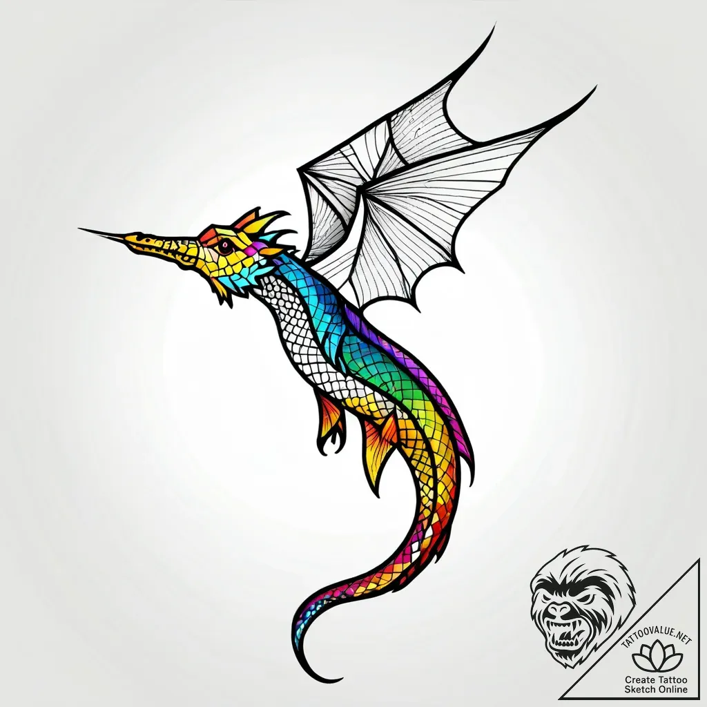 Tattoo design an abstract rifle outline with... - style Jagger Old - tattoo sketch (24.11.2025 16:07)