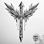 Tattoo design a stylized arrow pointing forwa… – style Jaeger Simple – tattoo sketch (24.11.2025 16:25)