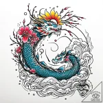 Tattoo design a flowing river of light connec… – style Jaeger Mini – tattoo sketch (24.11.2025 16:27)