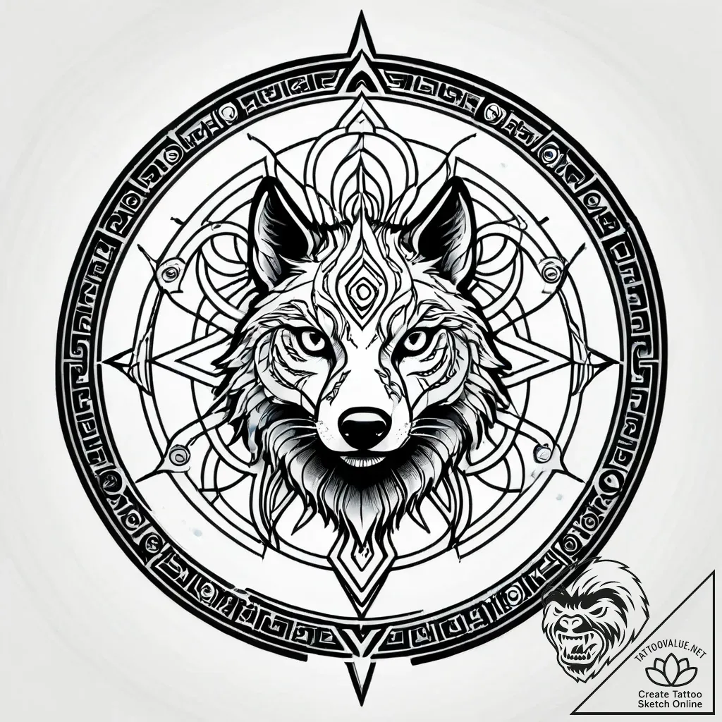 Tattoo design a zodiac animal made of interco... - style Jagger Old - tattoo sketch (24.11.2025 16:31)