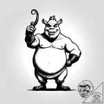 Eskiz.to, tattoo sketch, shrek silhouette wit… – style Jagger Old – tattoo sketch (24.11.2025 16:43)