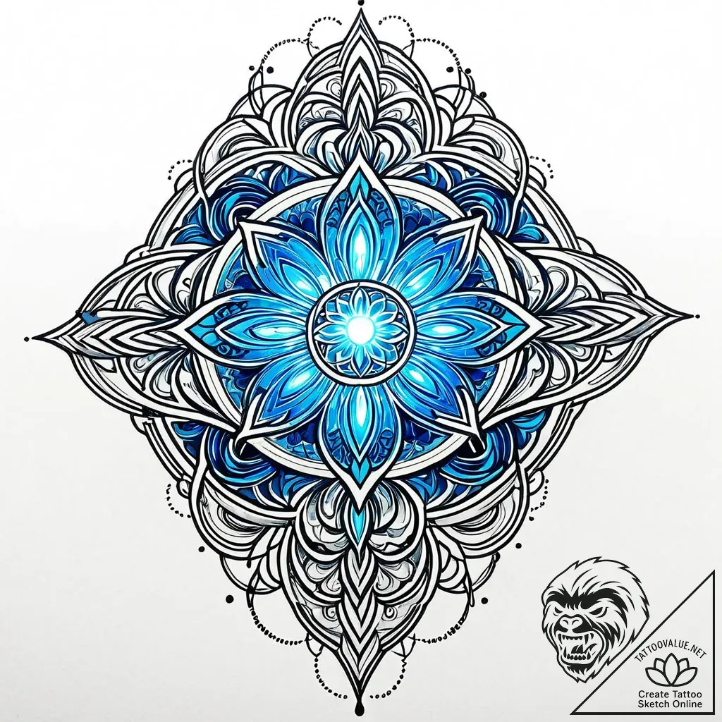 Tattoo sketch a glowing force field effect.,... - style Jaeger Mini - tattoo sketch (24.11.2025 16:52)