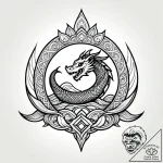 Jade relic crowned with stars, tattoo line ar… – style Jagger Old – tattoo sketch (24.11.2025 16:55)