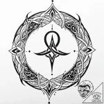 152. tattoo design: a “gadat” rune with swirl… – style Jaeger Mini – tattoo sketch (24.11.2025 17:04)