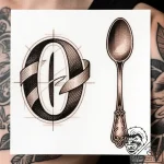 Tattoo design a fork on one, a spoon on the o… – style Flux Inscriptions – tattoo sketch (24.11.2025 17:10)