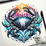 Tattoo design a cancer crab, its shell as a b… – style Jaeger Simple – tattoo sketch (24.11.2025 17:25)