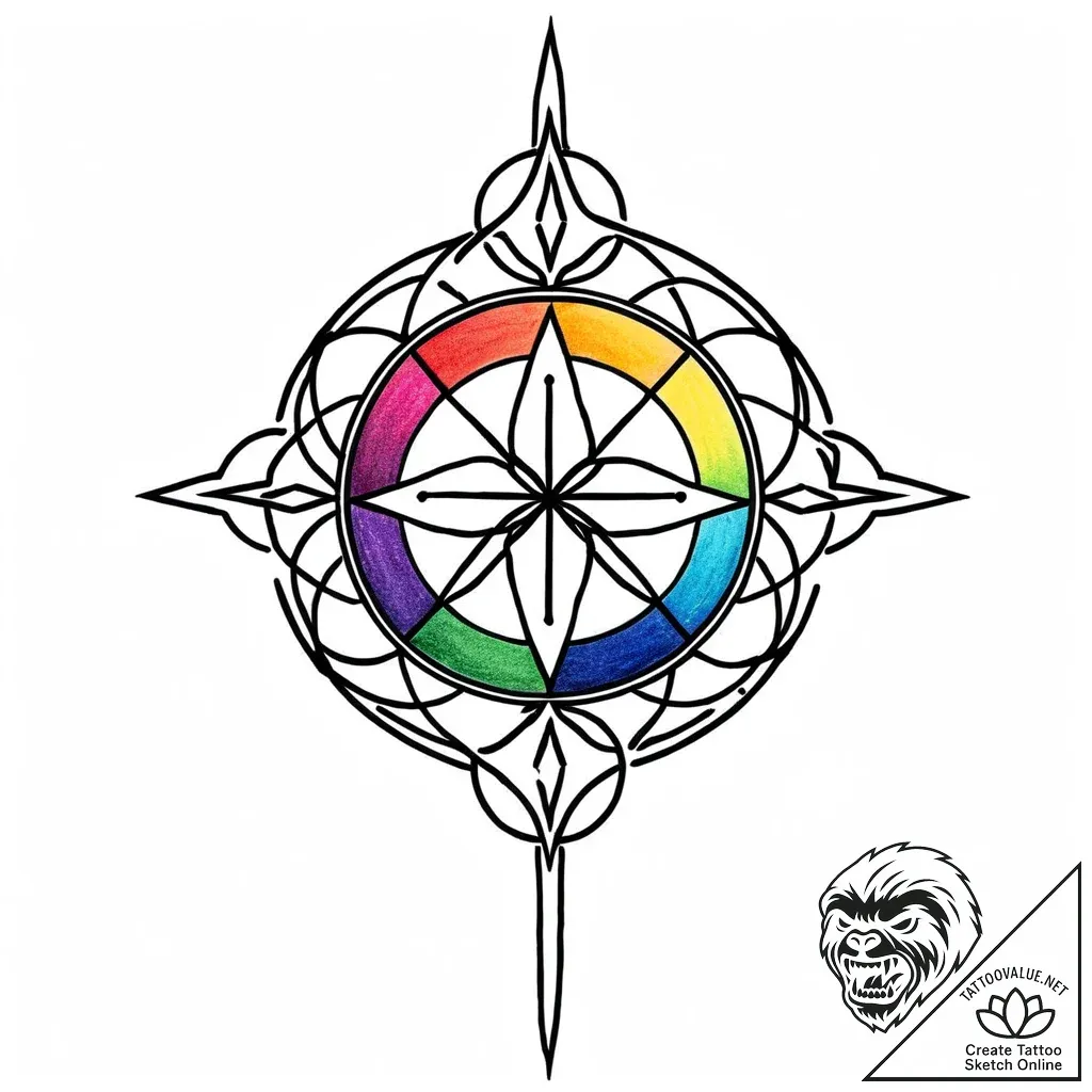 Vesica piscis, a geometric symbol of union an... - style Jaeger Mini - tattoo sketch (24.11.2025 17:27)