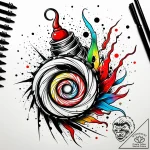 спираль, tattoo sketch design, on a clean whi… – style Jaeger Simple – tattoo sketch (24.11.2025 17:36)