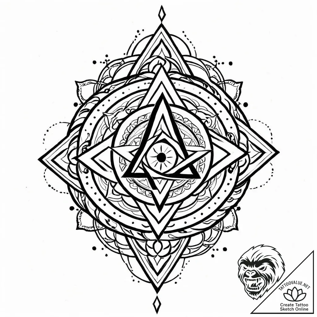 50. tattoo sketch: a rune subtly integrated i... - style Jaeger Mini - tattoo sketch (24.11.2025 17:39)