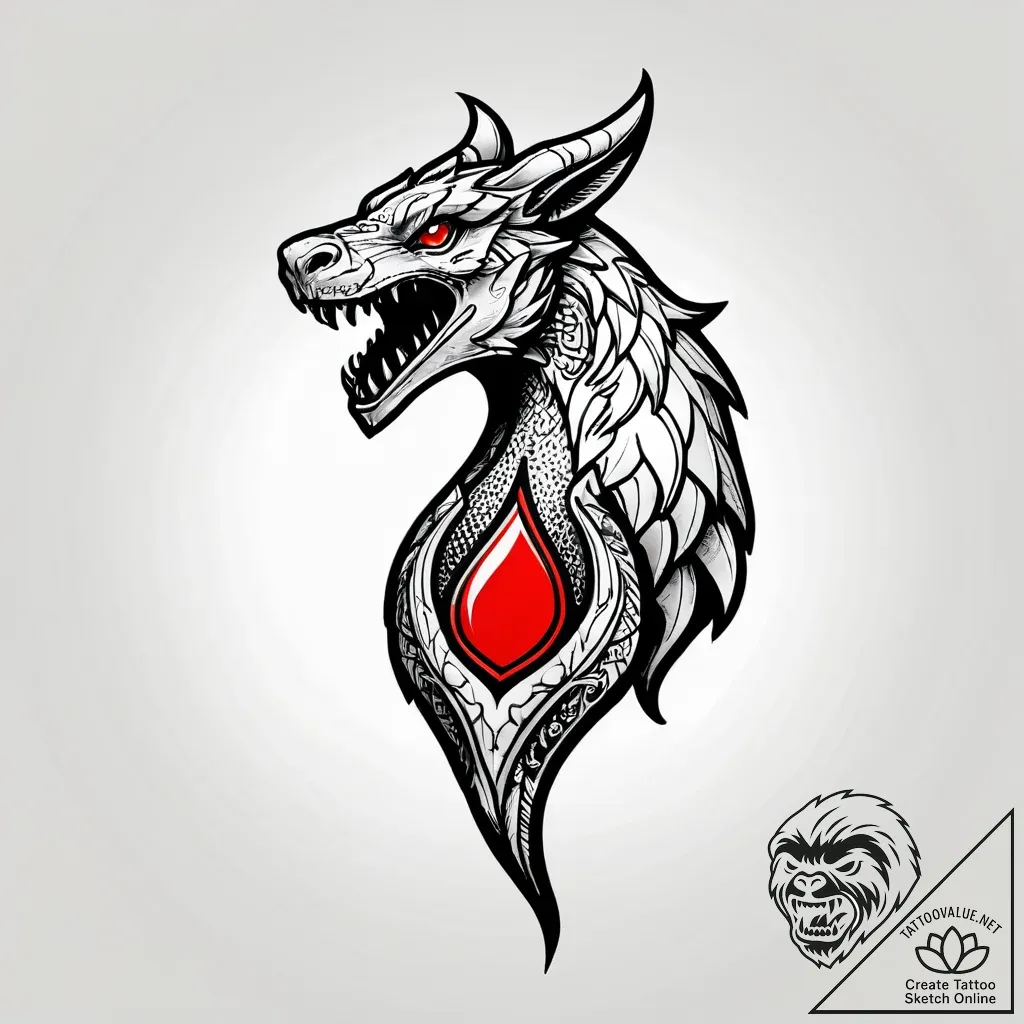 Tattoo sketch a mythological creature's power... - style Jagger Old - tattoo sketch (24.11.2025 17:40)