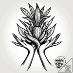 A close-up on the weathered hands of a garden… – style Jagger Old – tattoo sketch (24.11.2025 17:51)