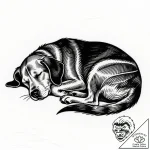 Tattoo design a loyal companion animal (dog,… – style Flux Inscriptions – tattoo sketch (24.11.2025 17:55)