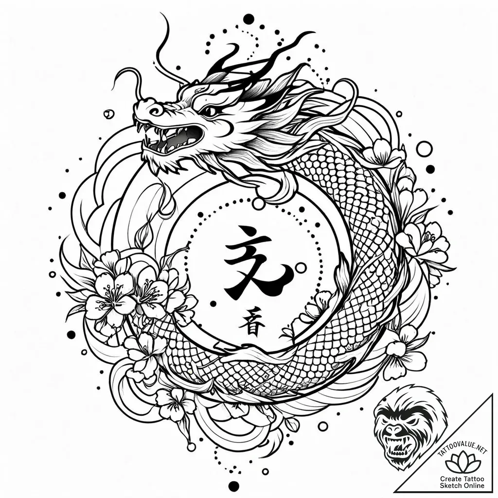 Tattoo sketch a zodiac glyph appearing as a h... - style Jaeger Mini - tattoo sketch (24.11.2025 18:01)