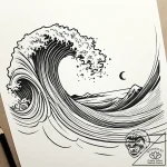 Tattoo sketch a minimalist wave cresting towa… – style Jaeger Simple – tattoo sketch (24.11.2025 18:09)
