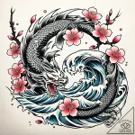 Tat tattoo sketch, traditional japanese sakur… – style Jaeger Simple – tattoo sketch (24.11.2025 18:46)