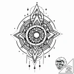 Tombstone cracked and bleeding light, tattoo… – style Jaeger Mini – tattoo sketch (24.11.2025 18:48)